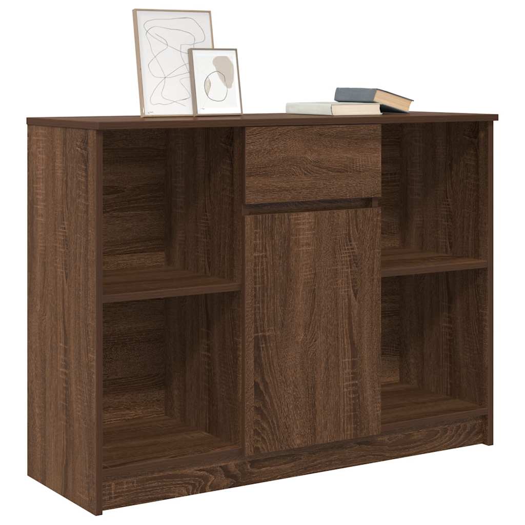 Dressoir met lade 101x35x76 cm spaanplaat bruin eikenkleurig