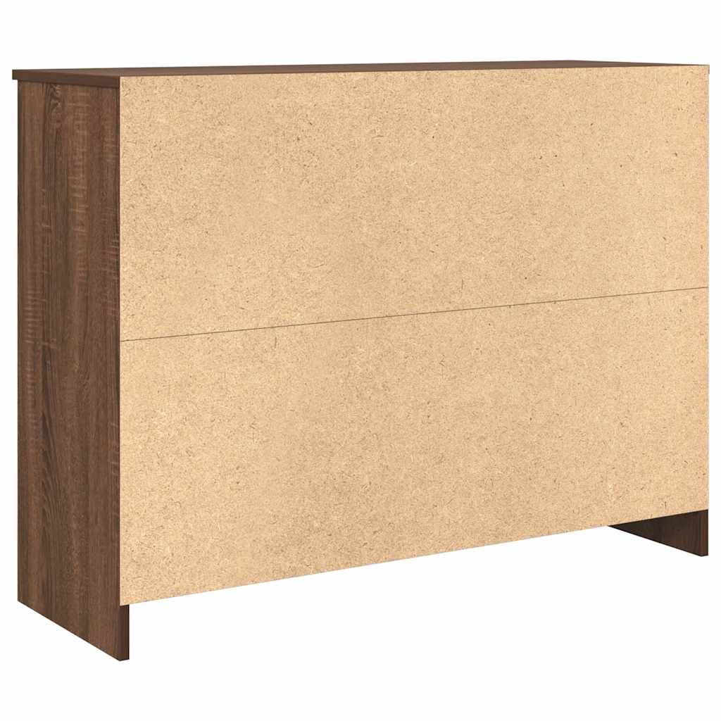 Dressoir met lade 101x35x76 cm spaanplaat bruin eikenkleurig