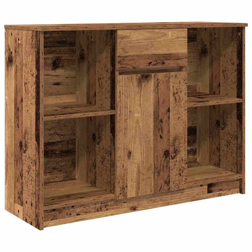 Dressoir met lade 101x35x76 cm spaanplaat oud hout