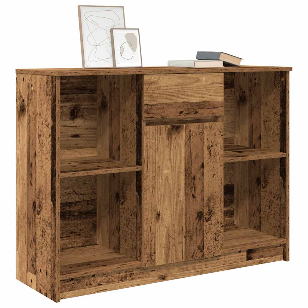 Dressoir met lade 101x35x76 cm spaanplaat oud hout