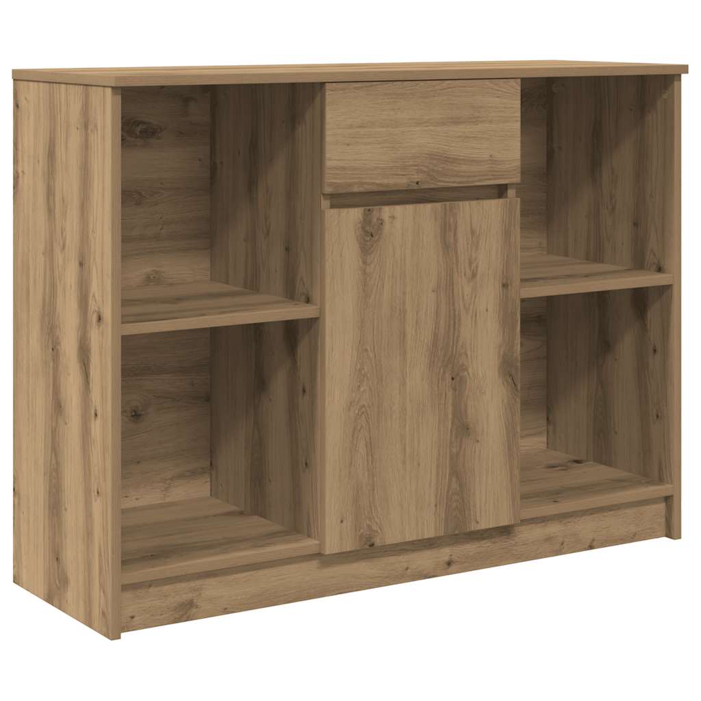 Dressoir lade 101x35x76 cm spaanplaat artisanaal eikenkleurig