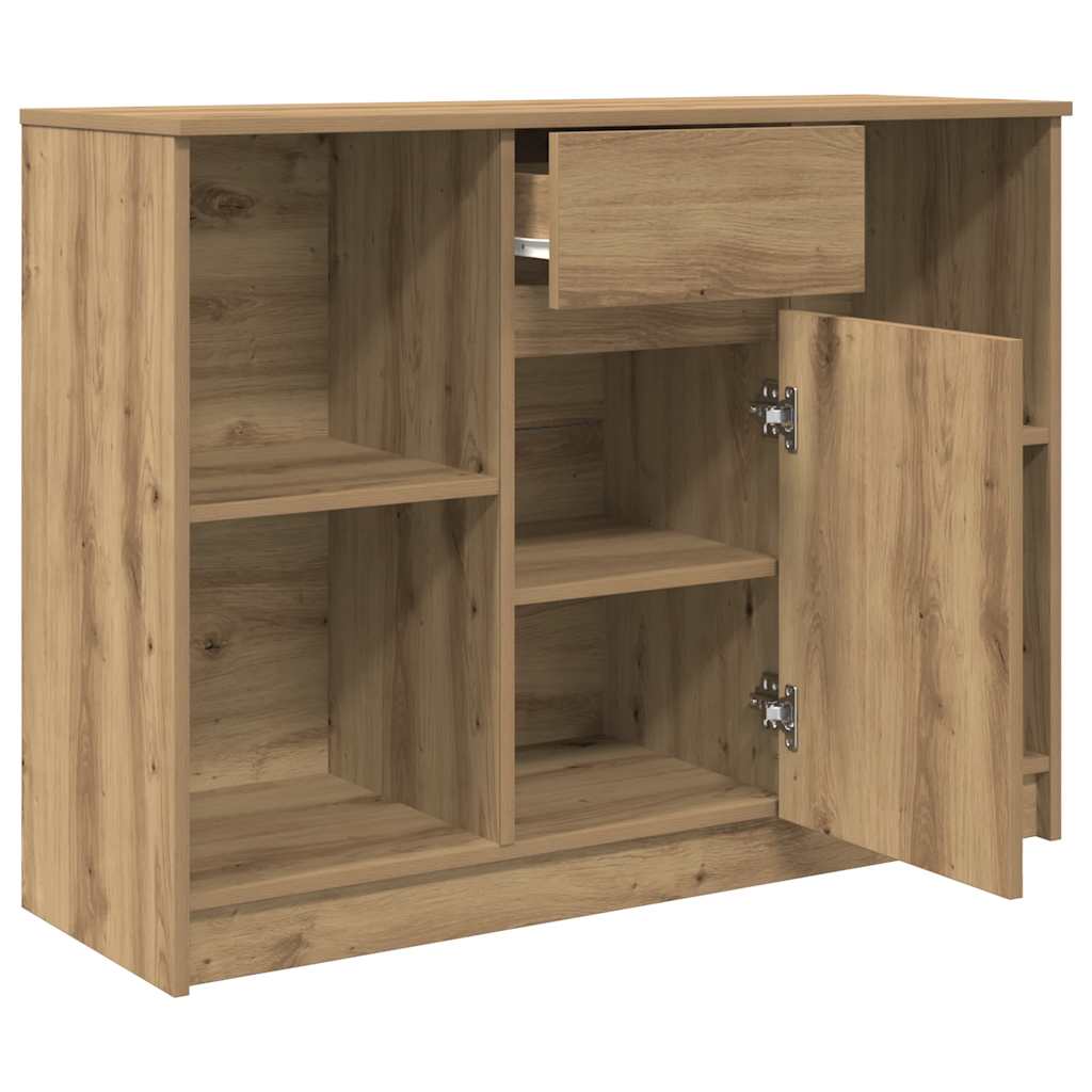 Dressoir lade 101x35x76 cm spaanplaat artisanaal eikenkleurig
