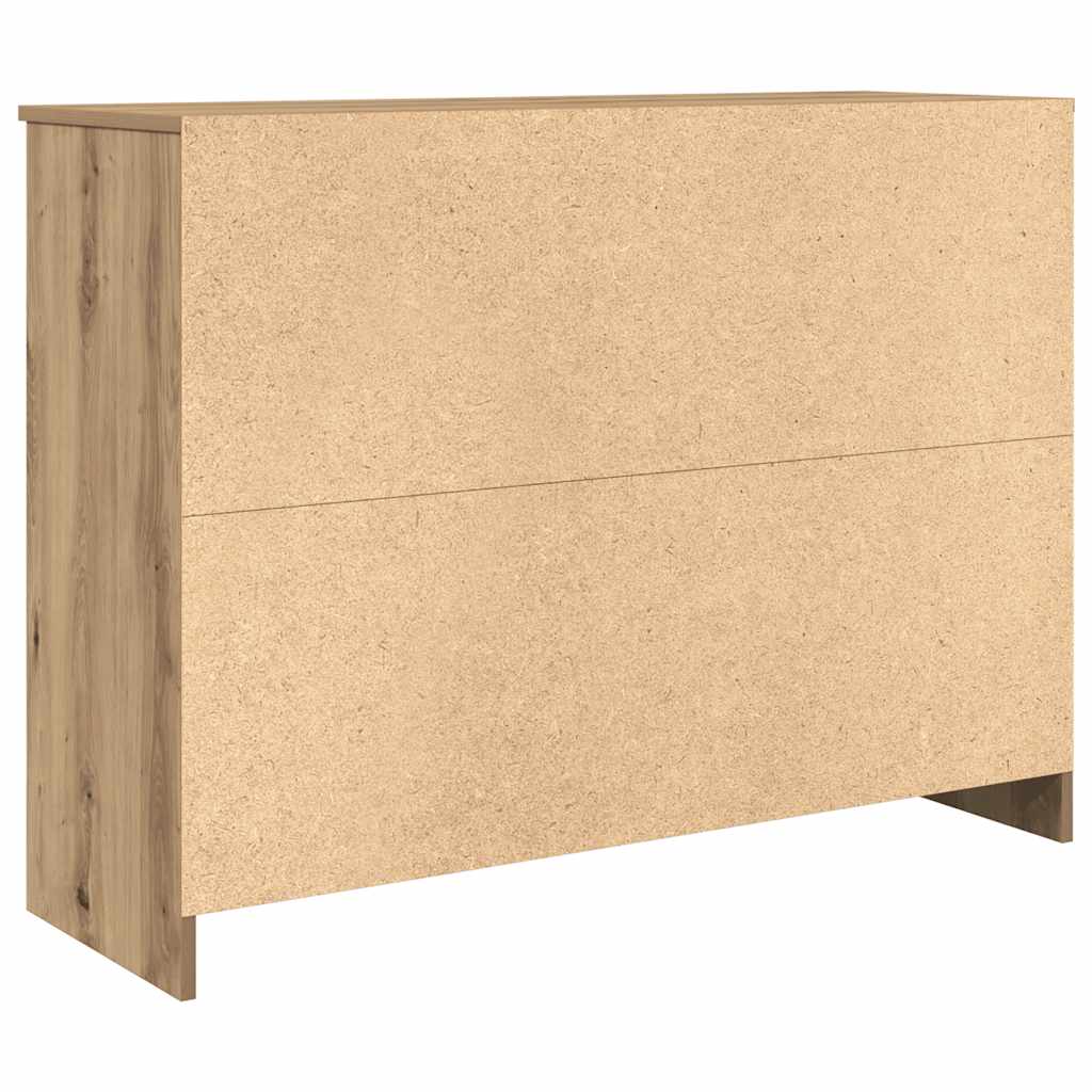 Dressoir lade 101x35x76 cm spaanplaat artisanaal eikenkleurig