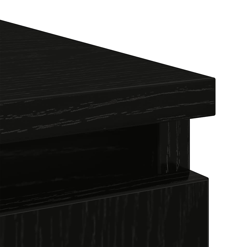 Dressoir met lade 71x35x65 cm spaanplaat zwart eikenkleurig