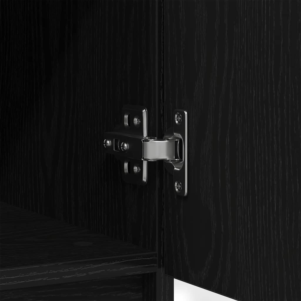 Dressoir met lade 71x35x65 cm spaanplaat zwart eikenkleurig