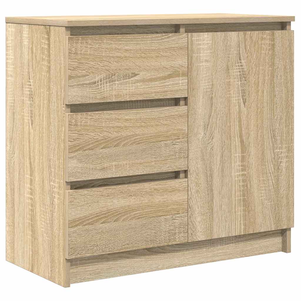 Dressoir met lade 71x35x65 cm spaanplaat sonoma eikenkleurig
