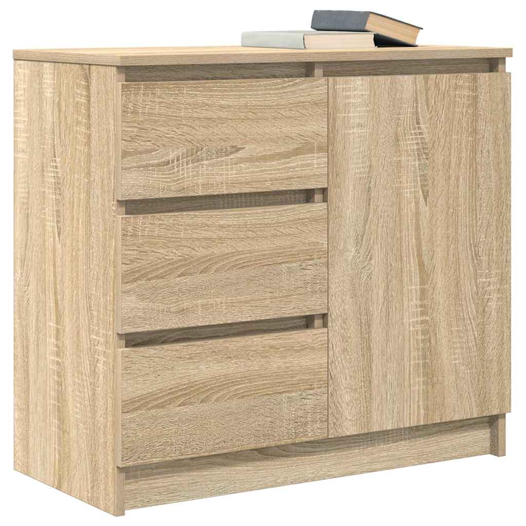 Dressoir met lade 71x35x65 cm spaanplaat sonoma eikenkleurig
