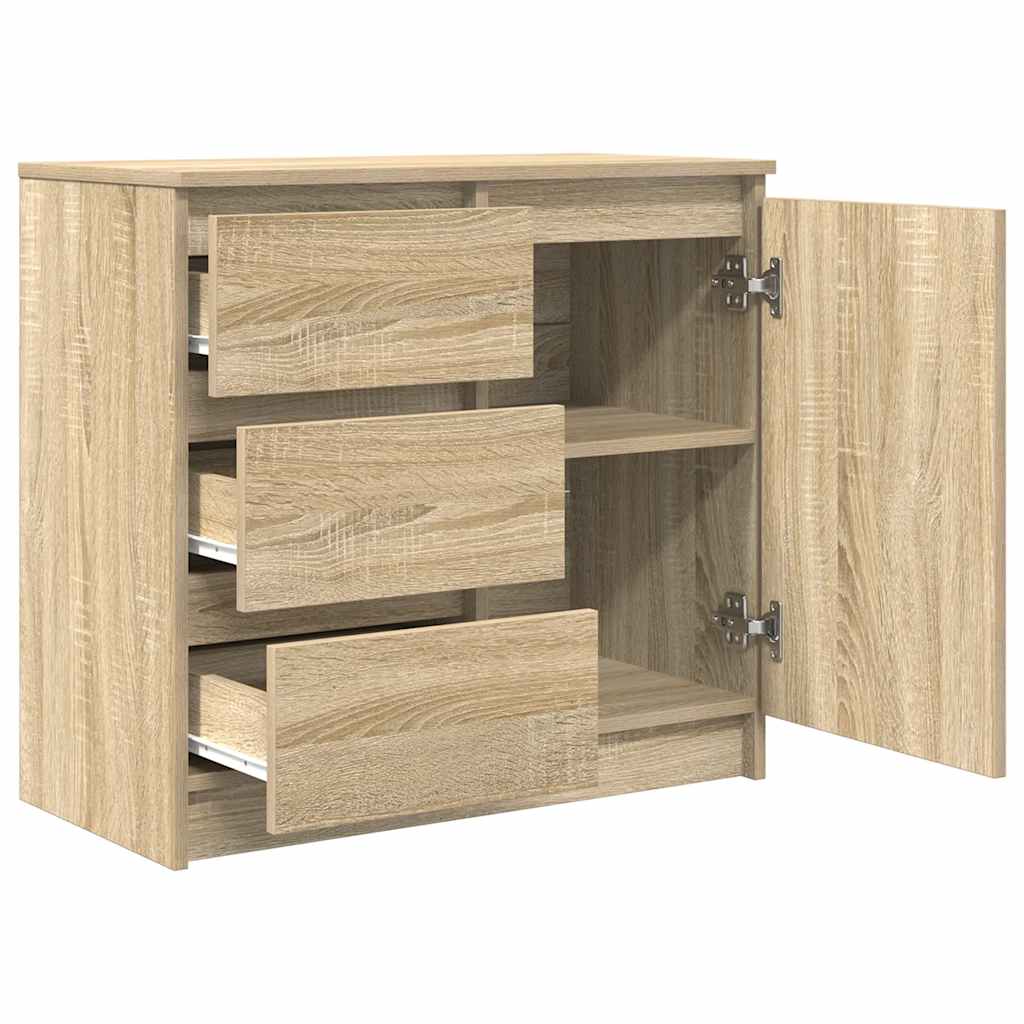 Dressoir met lade 71x35x65 cm spaanplaat sonoma eikenkleurig
