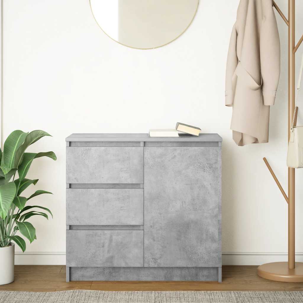 Dressoir met lade 71x35x65 cm spaanplaat betongrijs