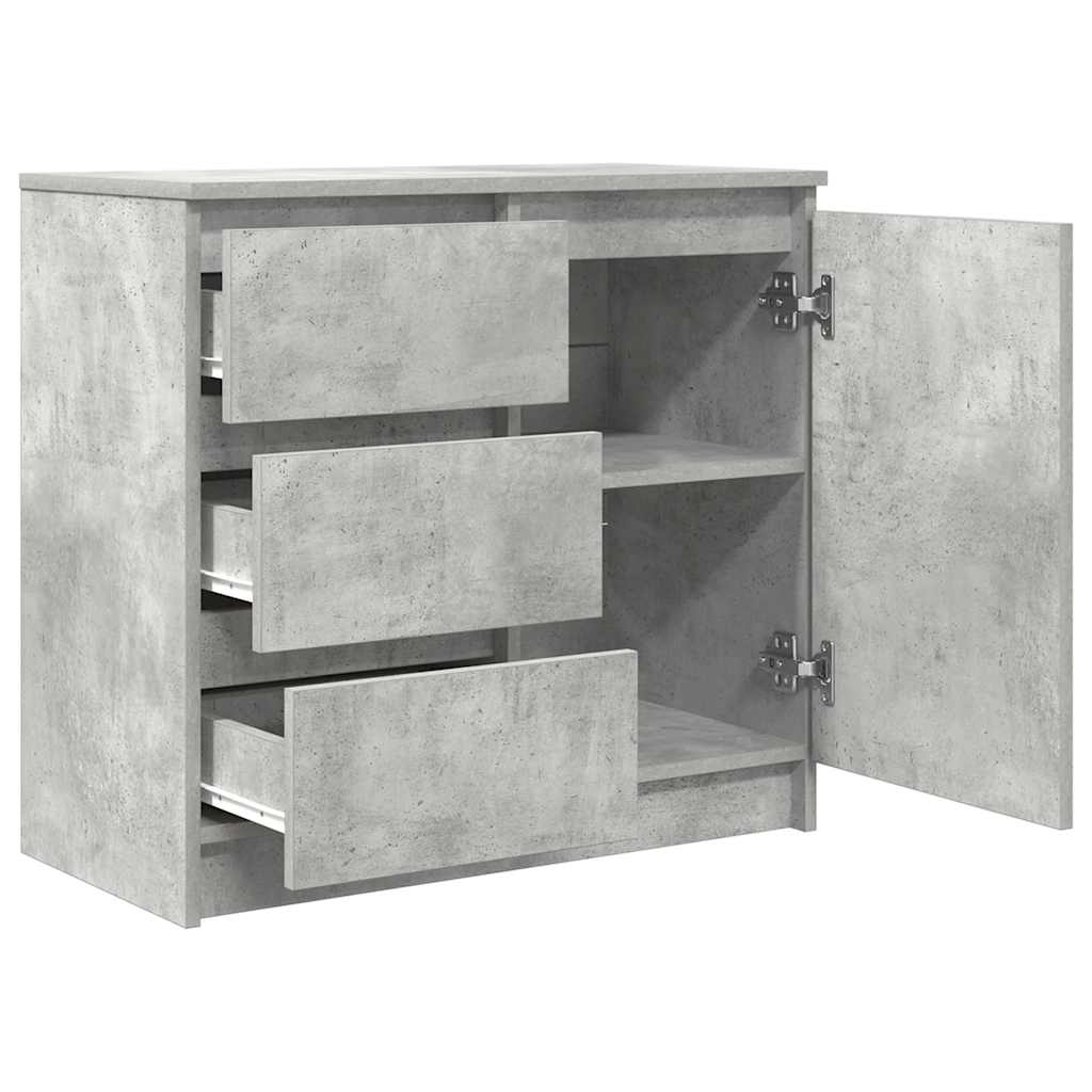 Dressoir met lade 71x35x65 cm spaanplaat betongrijs