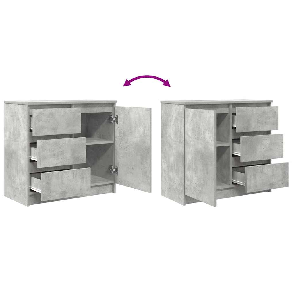 Dressoir met lade 71x35x65 cm spaanplaat betongrijs
