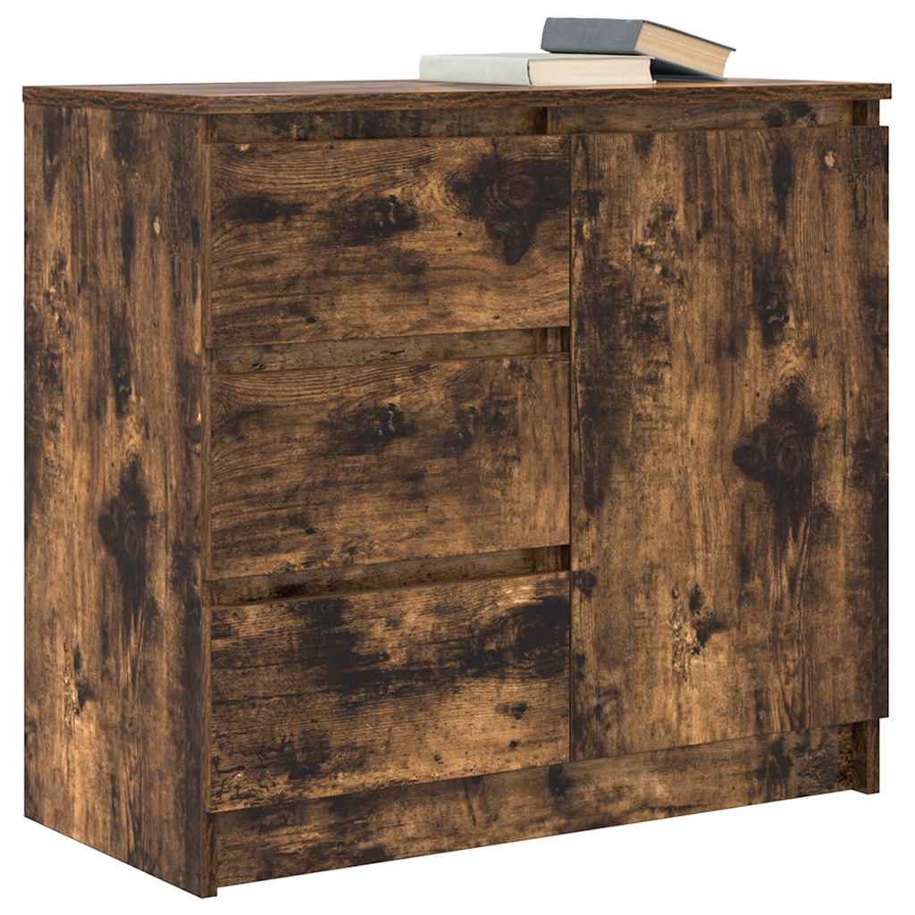 Dressoir met lade 71x35x65 cm spaanplaat gerookt eikenkleurig