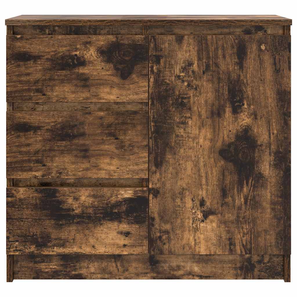 Dressoir met lade 71x35x65 cm spaanplaat gerookt eikenkleurig