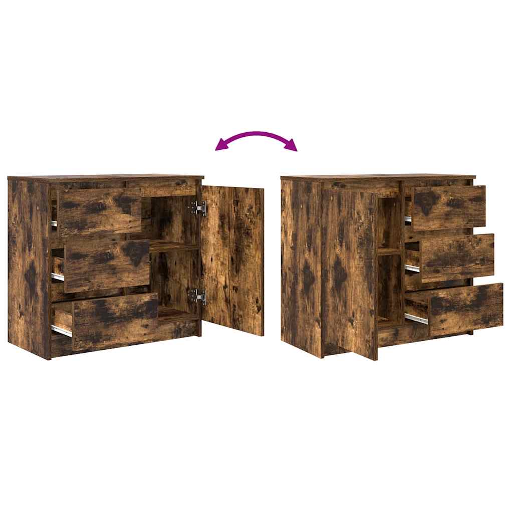 Dressoir met lade 71x35x65 cm spaanplaat gerookt eikenkleurig