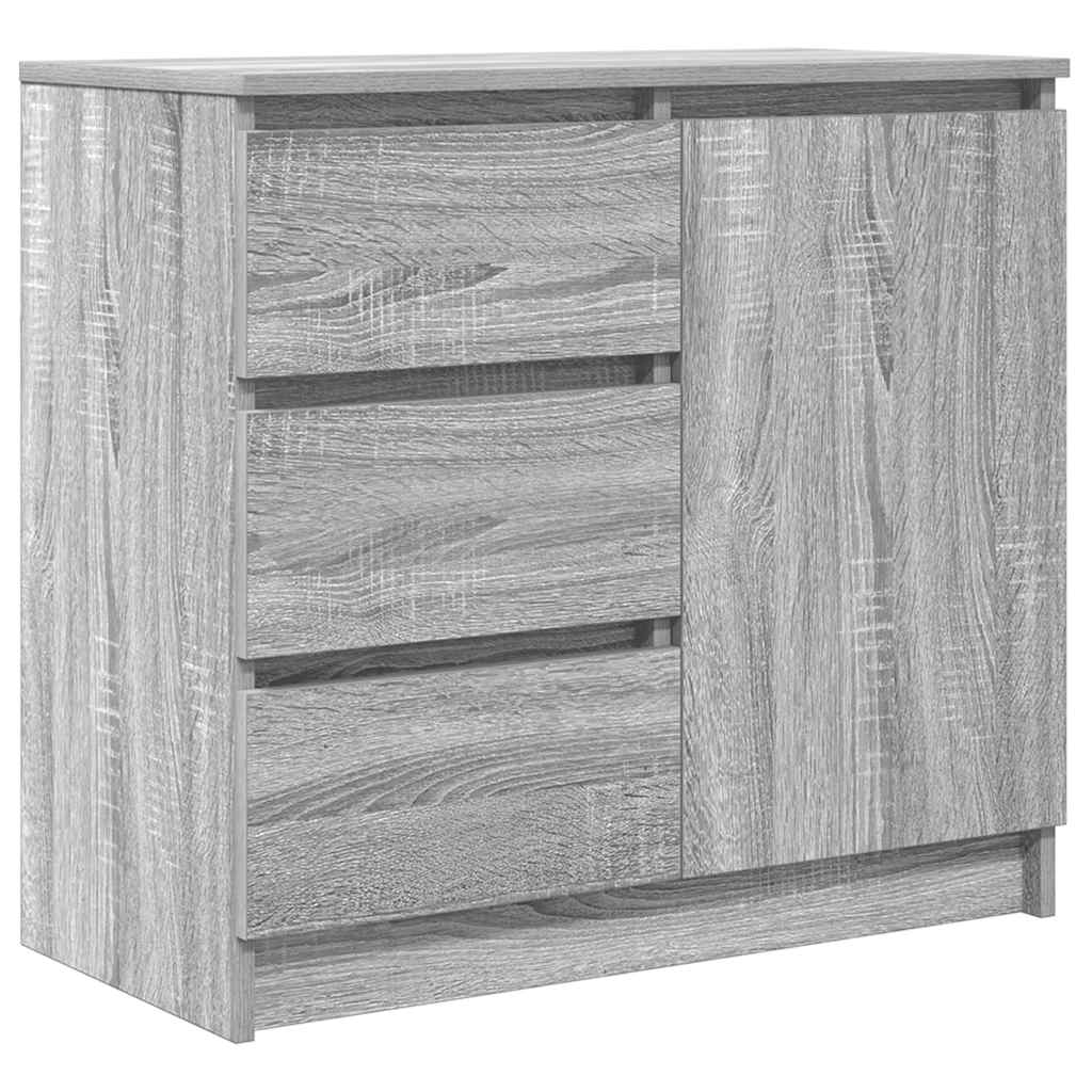 Dressoir met lade 71x35x65 cm spaanplaat grijs Sonoma
