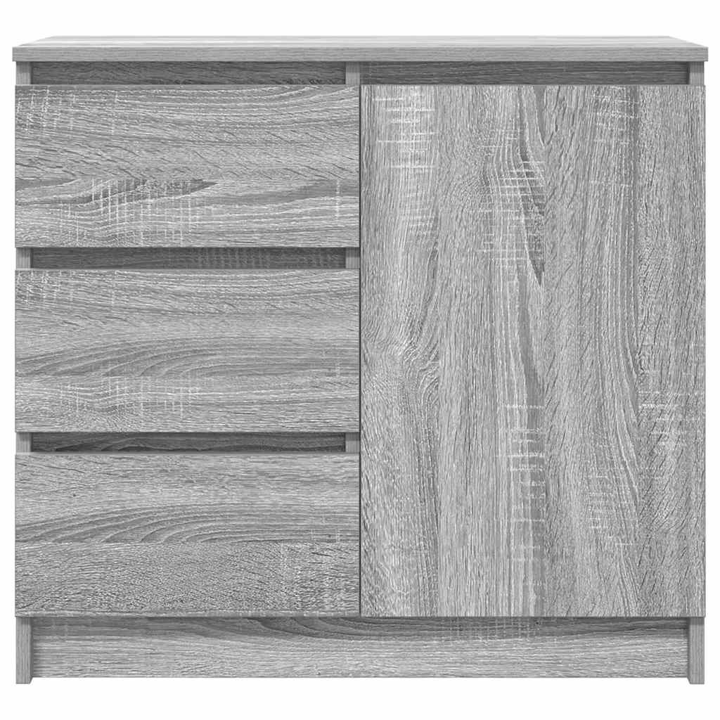 Dressoir met lade 71x35x65 cm spaanplaat grijs Sonoma