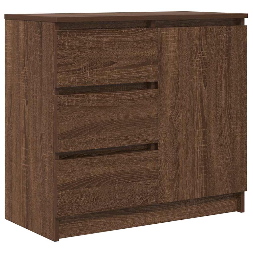 Dressoir met lade 71x35x65 cm spaanplaat bruin eikenkleurig