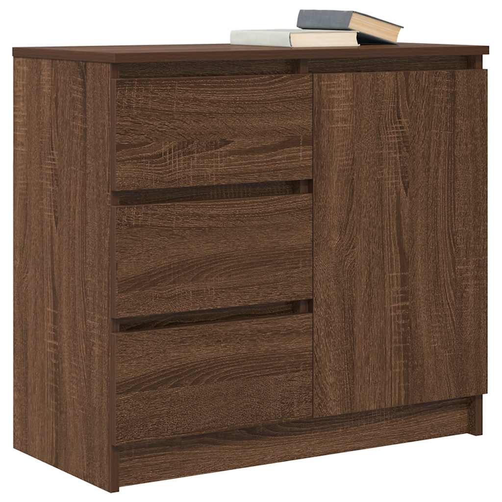 Dressoir met lade 71x35x65 cm spaanplaat bruin eikenkleurig
