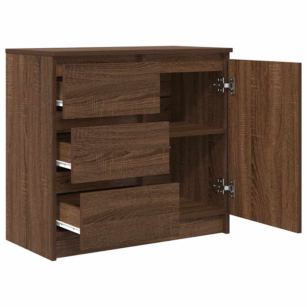 Dressoir met lade 71x35x65 cm spaanplaat bruin eikenkleurig