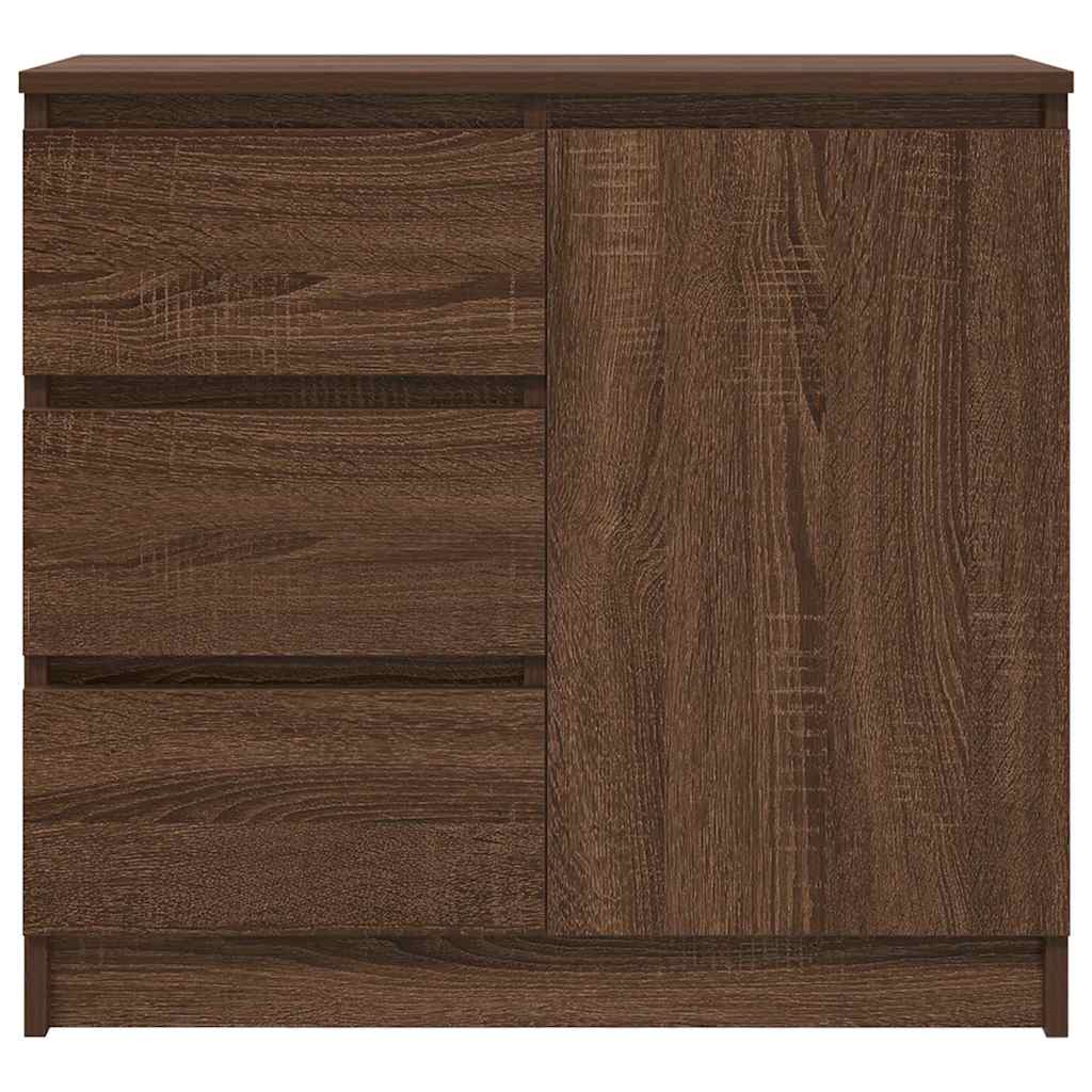 Dressoir met lade 71x35x65 cm spaanplaat bruin eikenkleurig