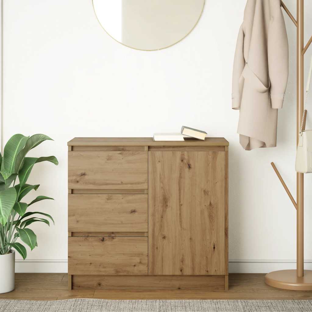 Dressoir lade 71x35x65 cm spaanplaat artisanaal eikenkleurig