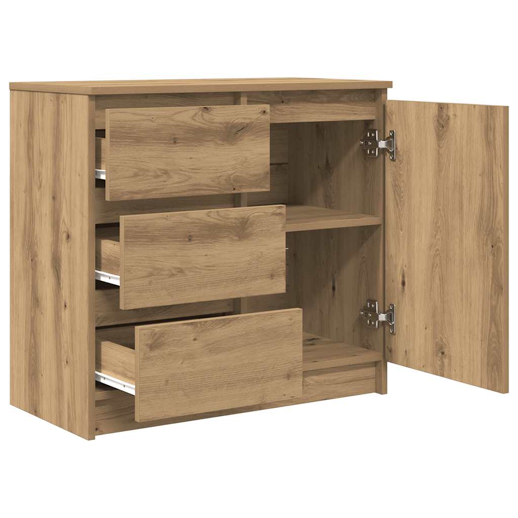 Dressoir lade 71x35x65 cm spaanplaat artisanaal eikenkleurig