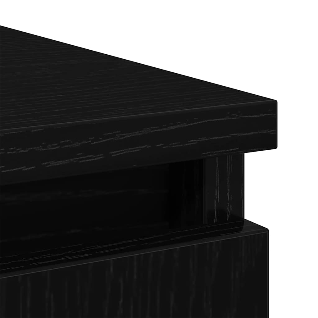 Dressoir met lades 71x35x84 cm spaanplaat zwart eikenkleurig