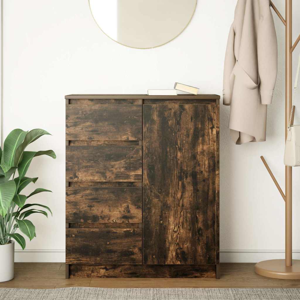 Dressoir met lades 71x35x84 cm spaanplaat gerookt eiken
