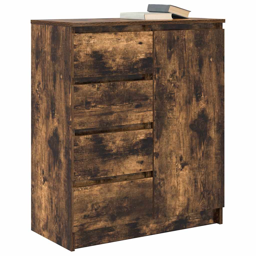 Dressoir met lades 71x35x84 cm spaanplaat gerookt eiken