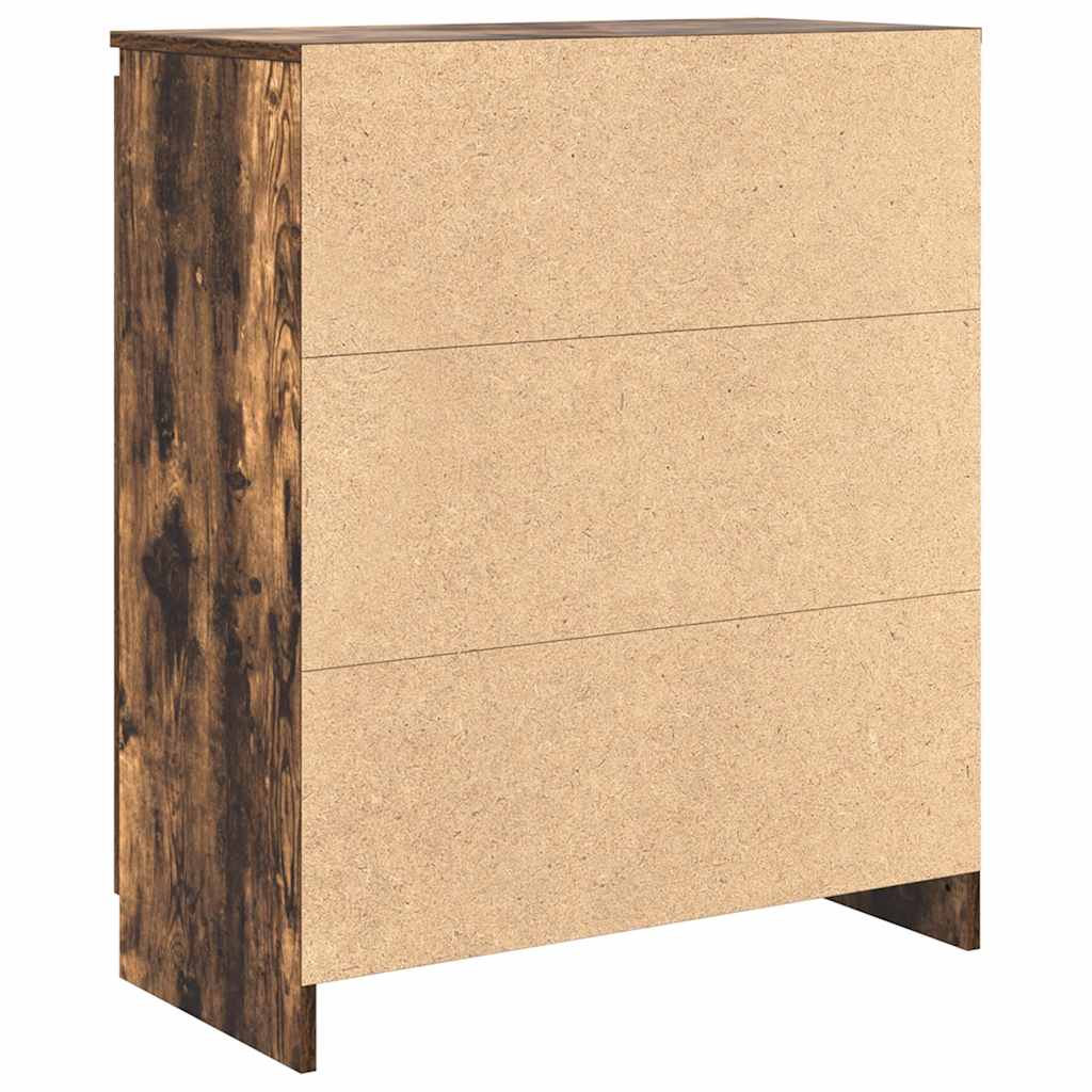 Dressoir met lades 71x35x84 cm spaanplaat gerookt eiken