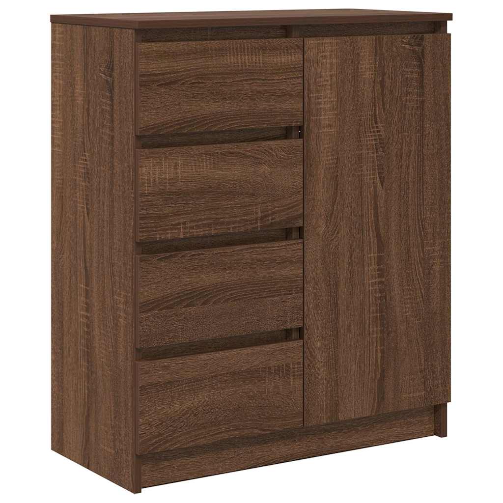 Dressoir met lades 71x35x84 cm spaanplaat bruin eikenkleurig