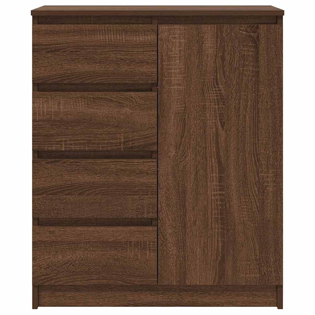 Dressoir met lades 71x35x84 cm spaanplaat bruin eikenkleurig