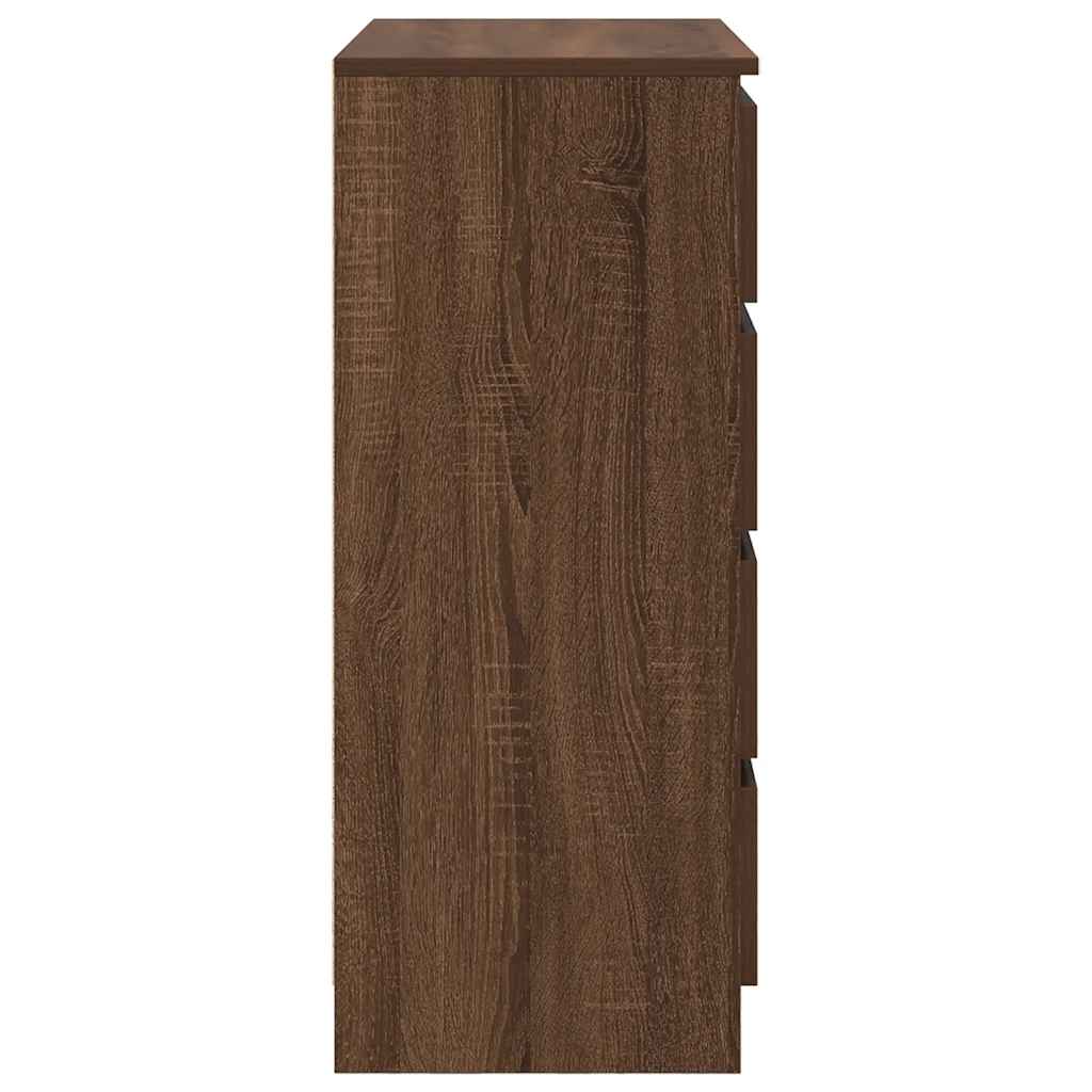 Dressoir met lades 71x35x84 cm spaanplaat bruin eikenkleurig