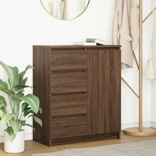 Dressoir met lades 71x35x84 cm spaanplaat bruin eikenkleurig