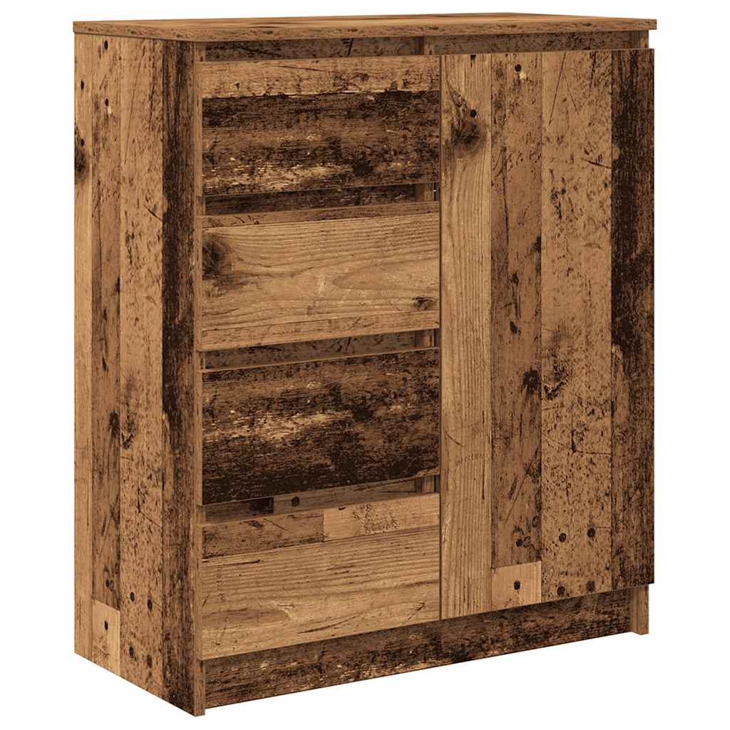 Dressoir met lades 71x35x84 cm spaanplaat hout oud hout