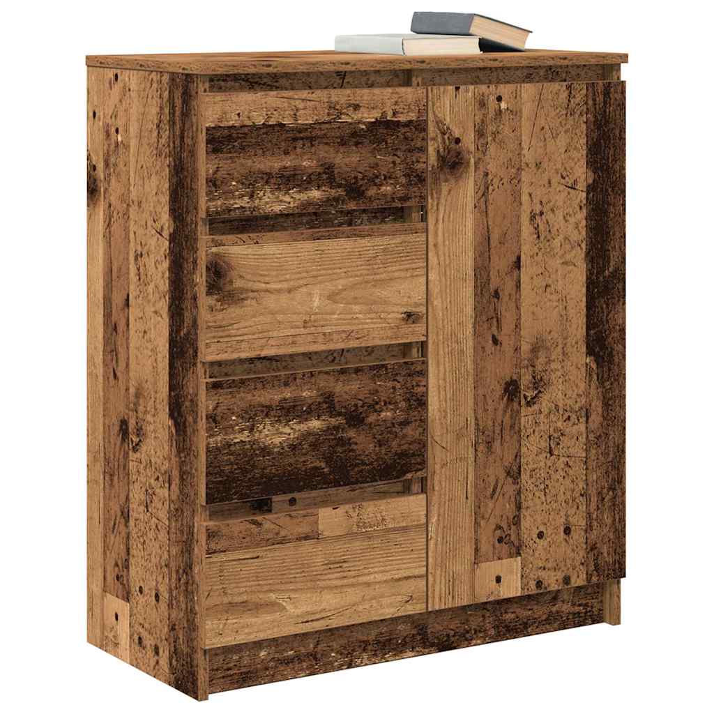 Dressoir met lades 71x35x84 cm spaanplaat hout oud hout