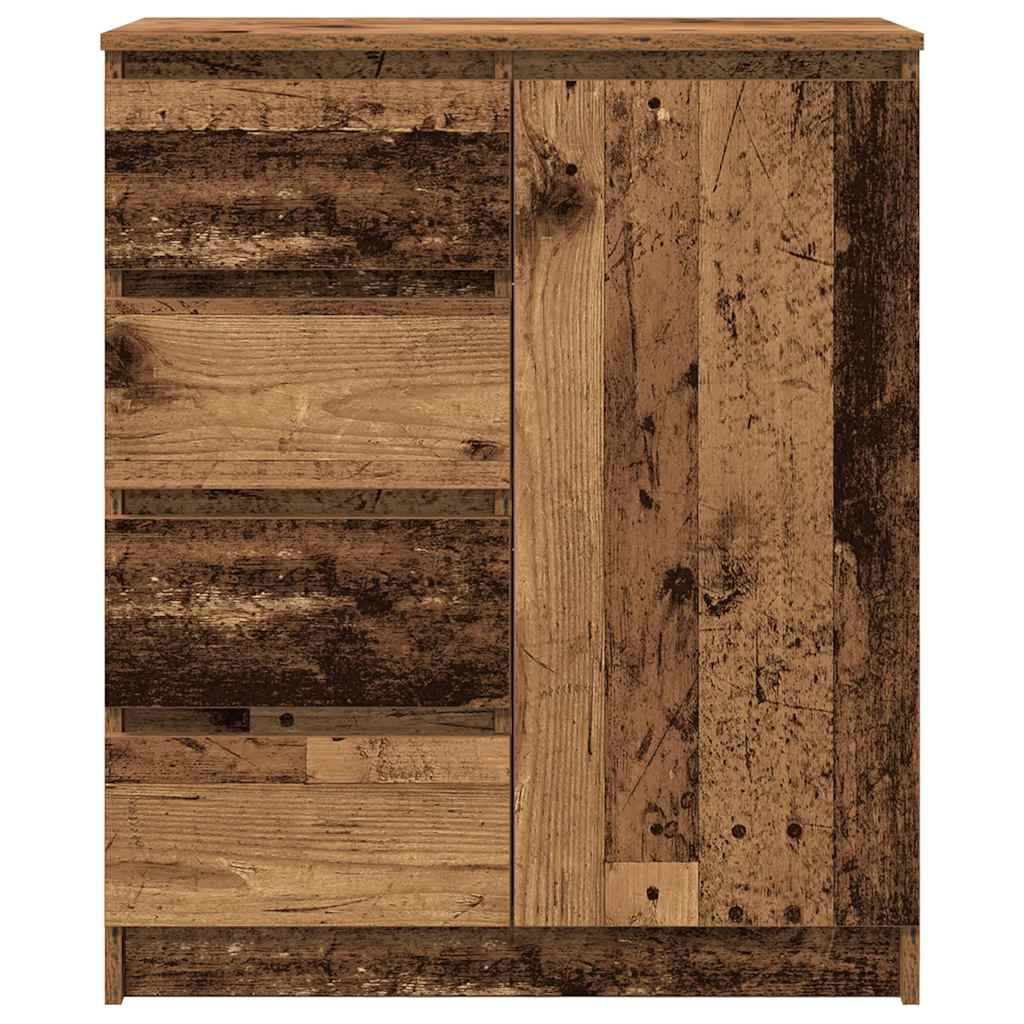 Dressoir met lades 71x35x84 cm spaanplaat hout oud hout