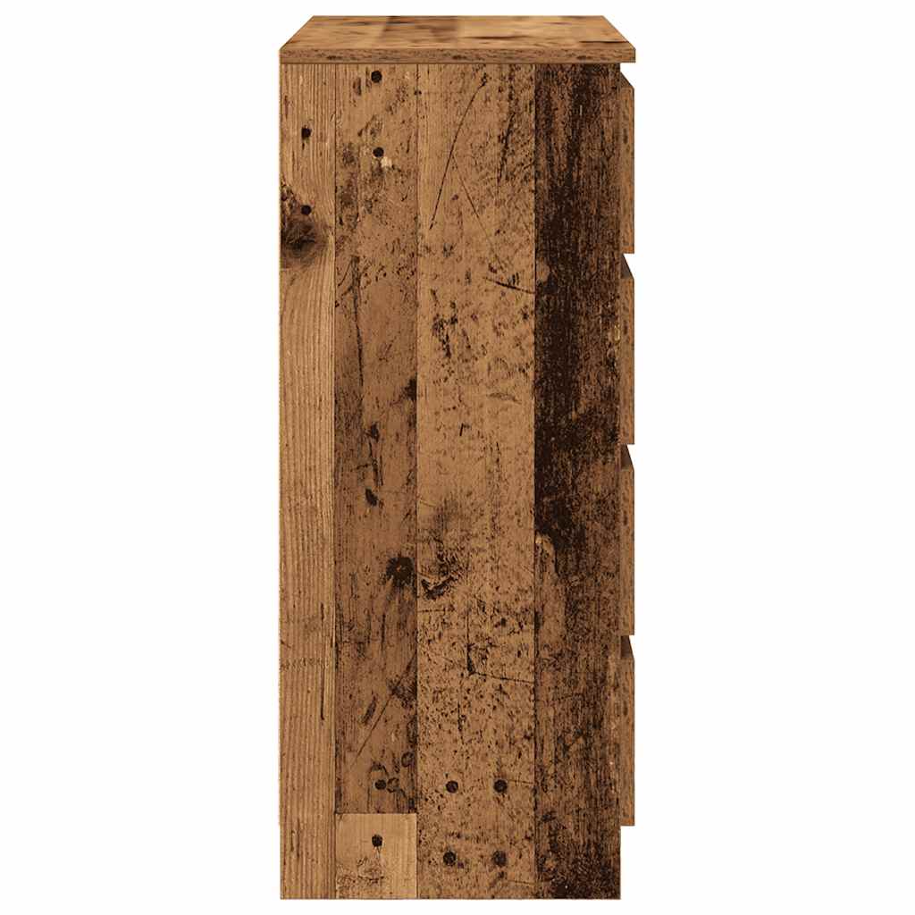 Dressoir met lades 71x35x84 cm spaanplaat hout oud hout