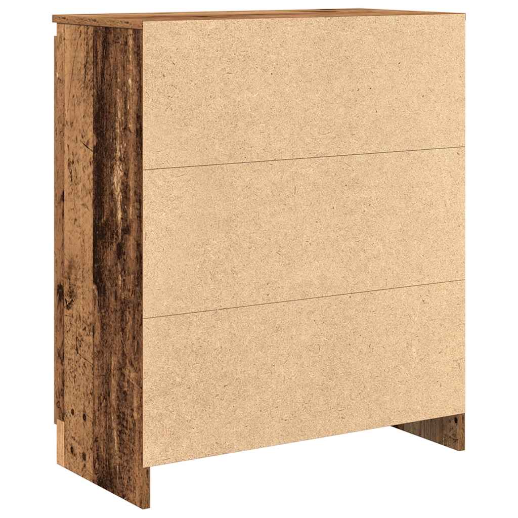 Dressoir met lades 71x35x84 cm spaanplaat hout oud hout