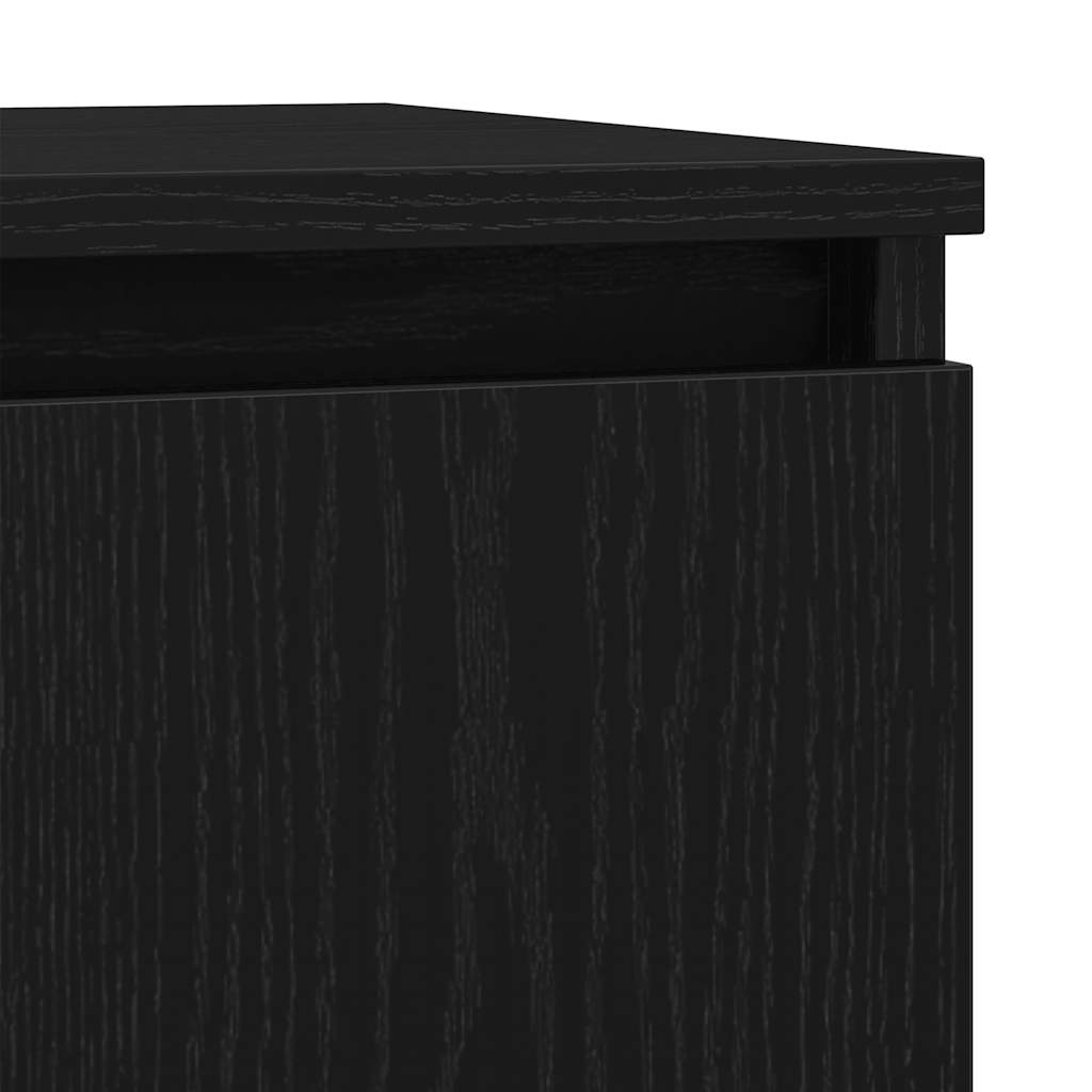 Dressoir met lade 71x35x84 cm spaanplaat zwart eikenkleurig