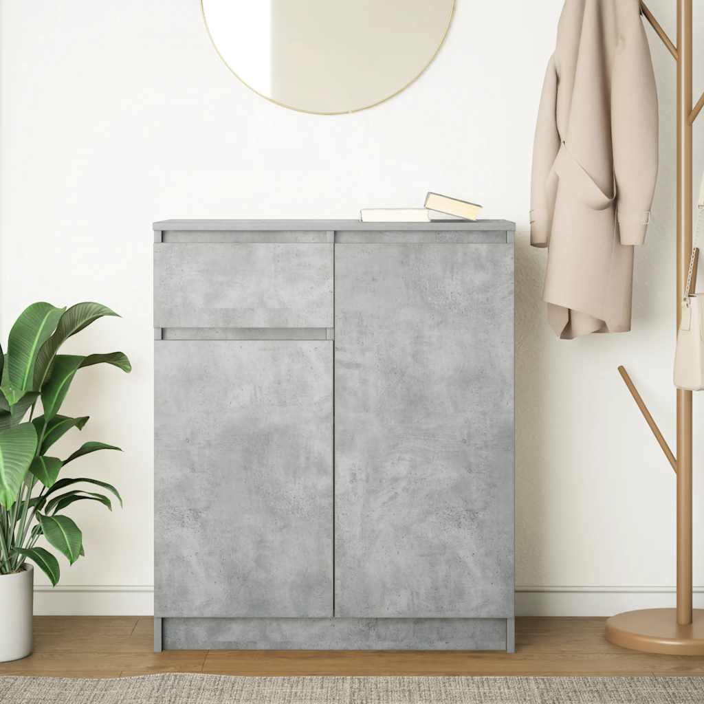 Dressoir met lade 71x35x84 cm spaanplaat betongrijs