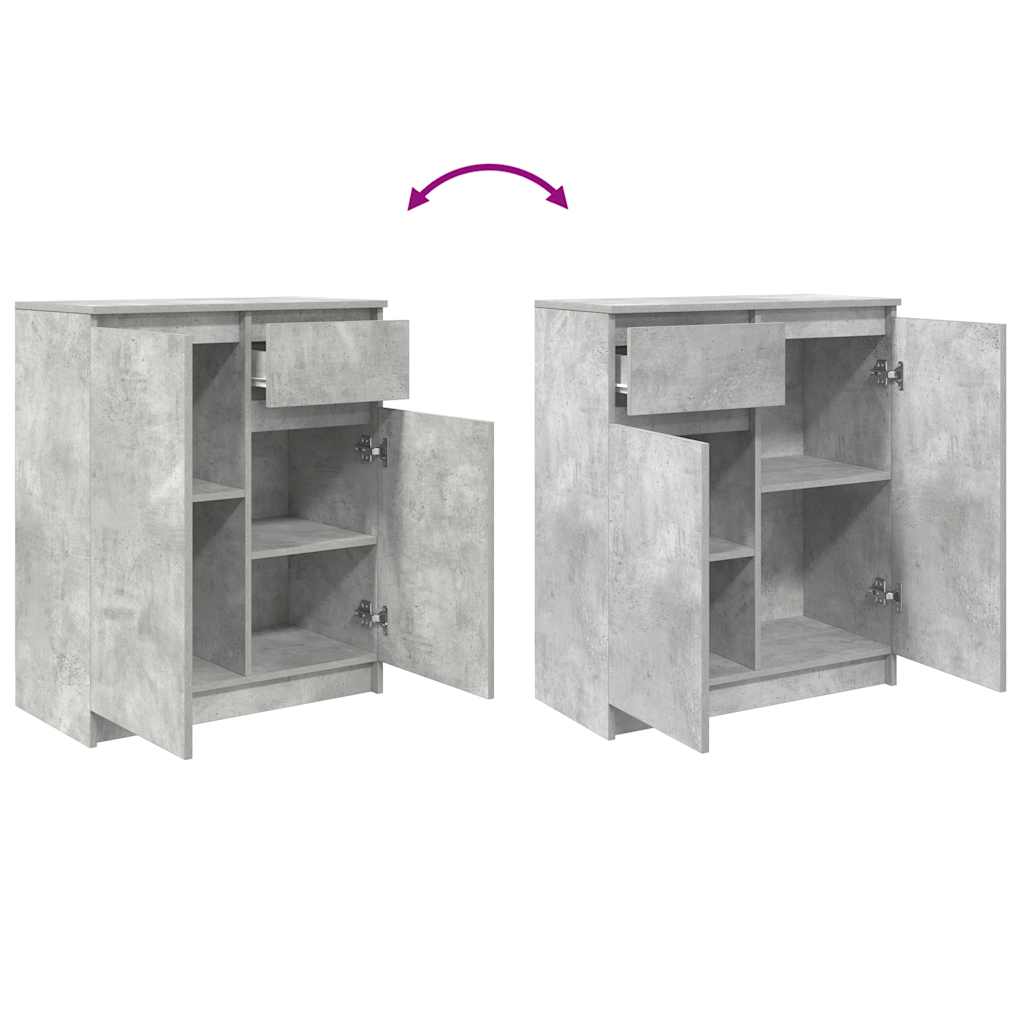 Dressoir met lade 71x35x84 cm spaanplaat betongrijs
