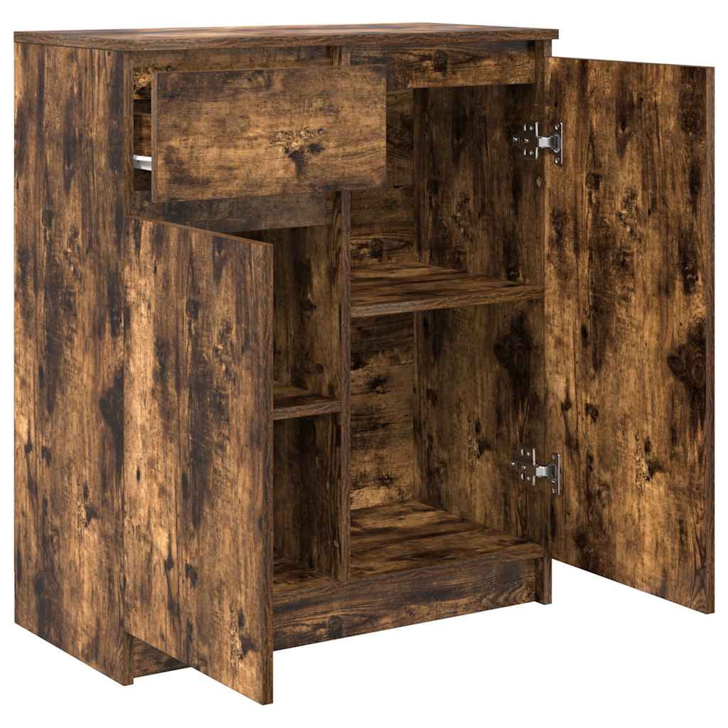 Dressoir met lade 71x35x84 cm spaanplaat gerookt eikenkleurig