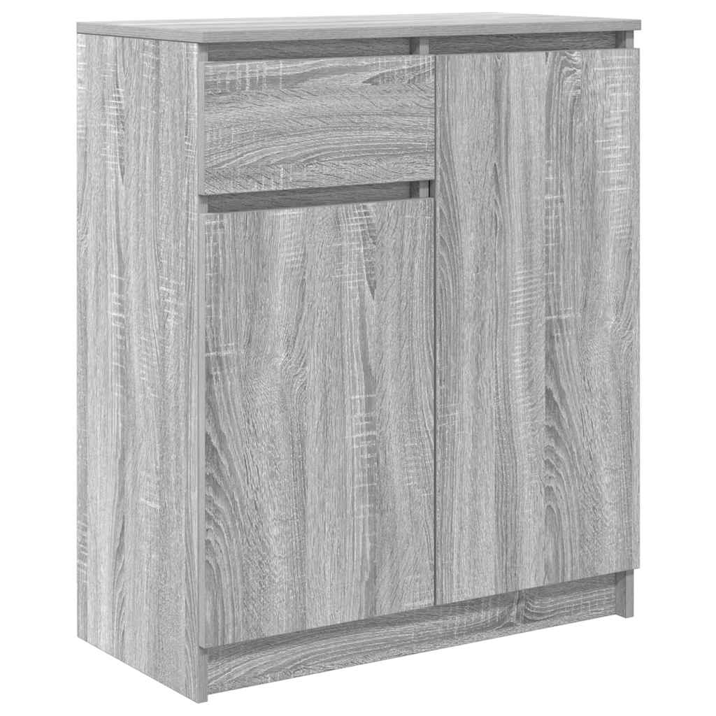 Dressoir met lade 71x35x84 cm spaanplaat grijs Sonoma