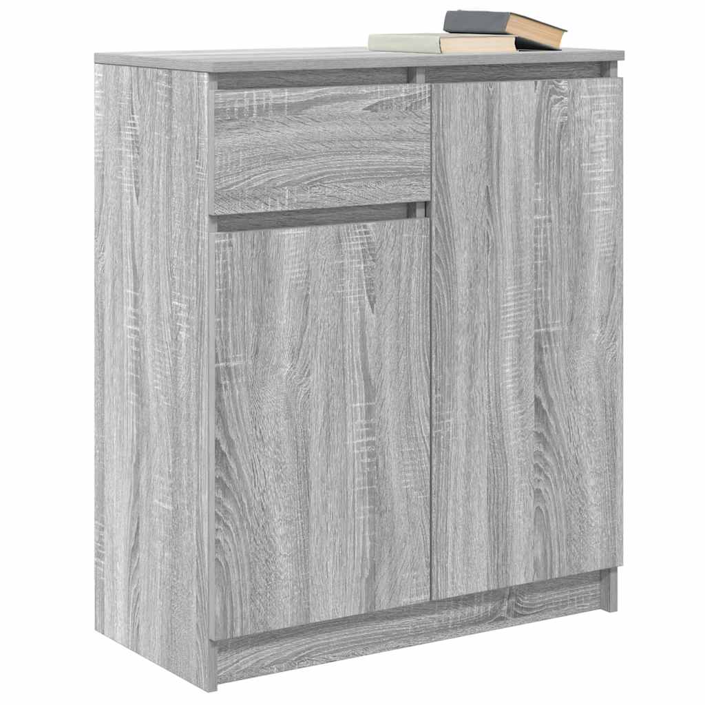 Dressoir met lade 71x35x84 cm spaanplaat grijs Sonoma
