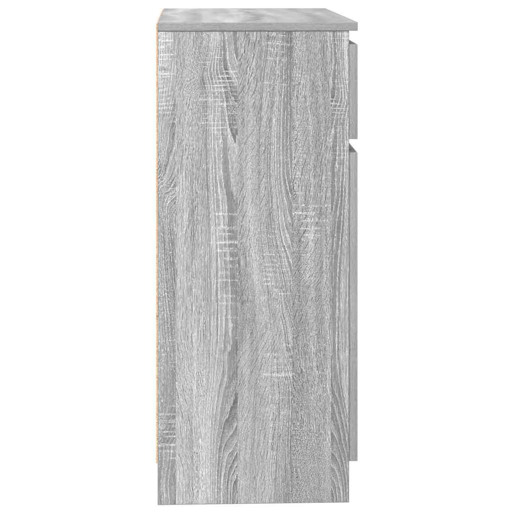 Dressoir met lade 71x35x84 cm spaanplaat grijs Sonoma