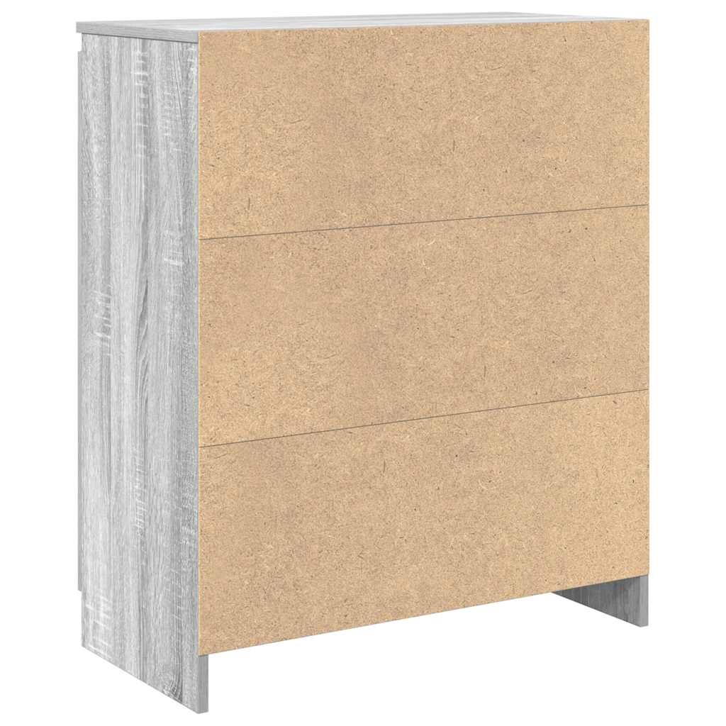 Dressoir met lade 71x35x84 cm spaanplaat grijs Sonoma