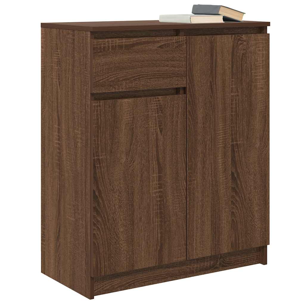 Dressoir met lade 71x35x84 cm spaanplaat bruin eikenkleurig