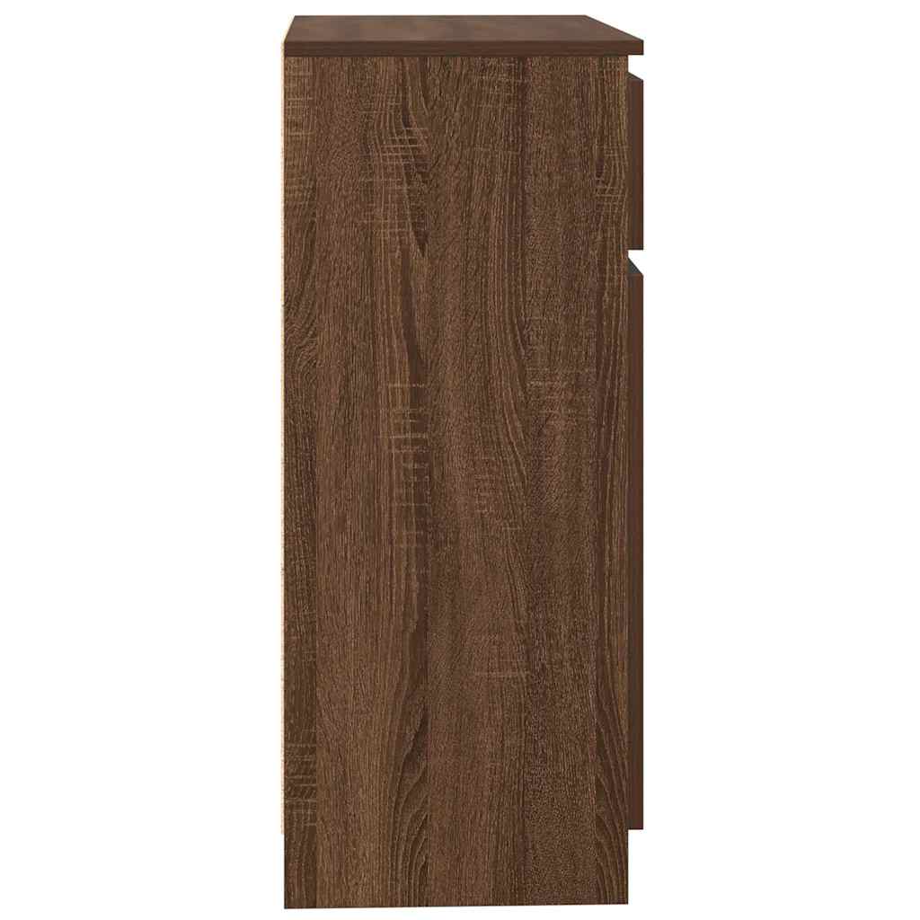 Dressoir met lade 71x35x84 cm spaanplaat bruin eikenkleurig
