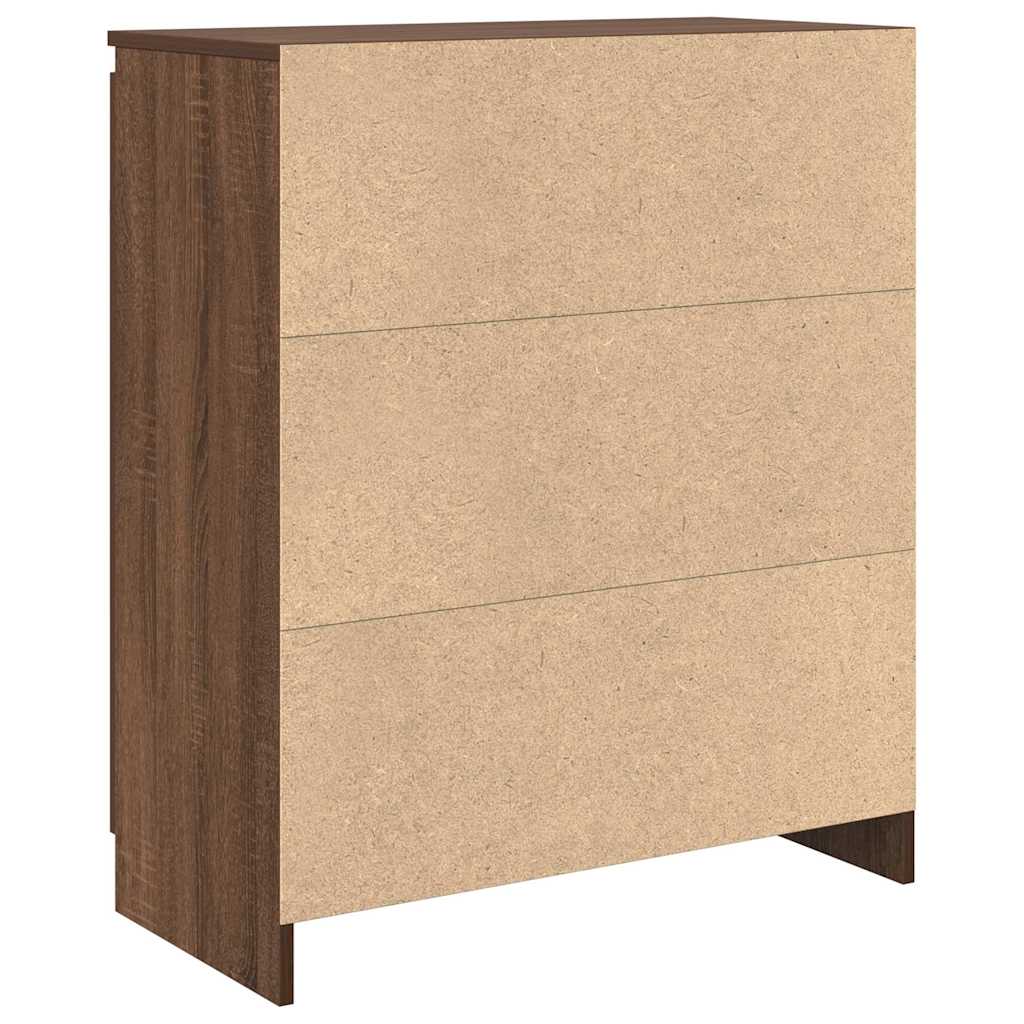 Dressoir met lade 71x35x84 cm spaanplaat bruin eikenkleurig